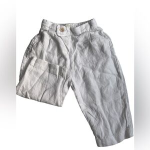 Zara Kids Cream Linen Trousers